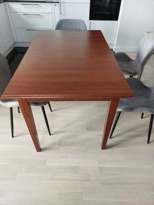 Stół Black Red White 145x85x78wys+50 cm dodatkowy blat
