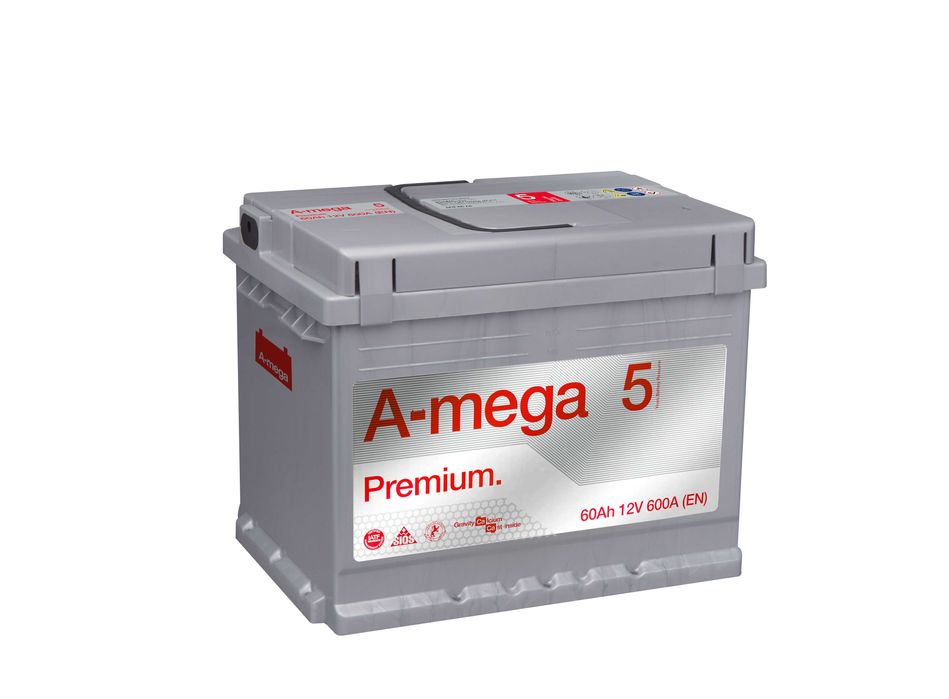 Akumulator Amega 55 60 Ah 600 A (EN) PREMIUM M5
