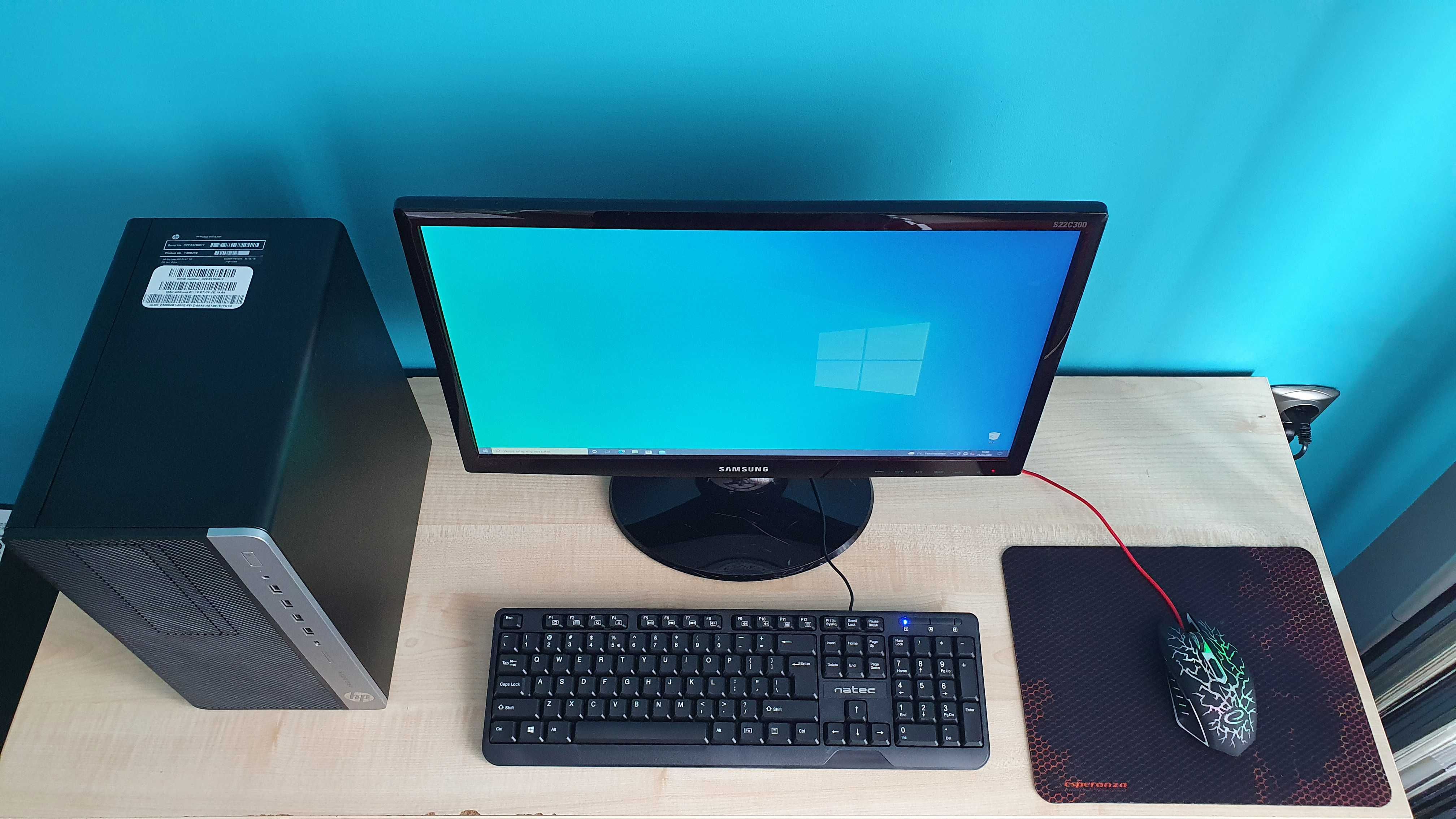 Komputer PC i5 3.8 GHz GT 1030 16GB RAM NVMe 500+HDD 500 + monitor 23"