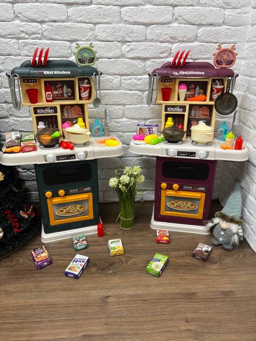 Іграшкова ВЕЛИКА СУЧАСНА КУХНЯ 64 предмети Розмір: 75*47*25см (В/Ш/Д)