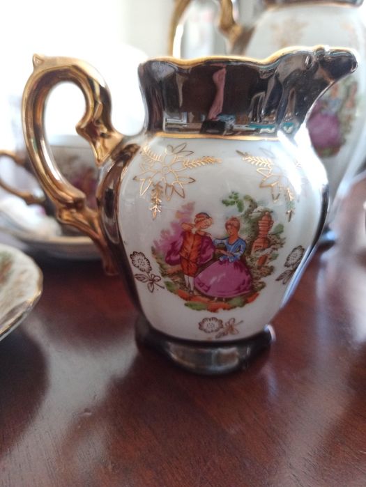 Serviço de café chinês para 6 pessoas em porcelana Lucky China