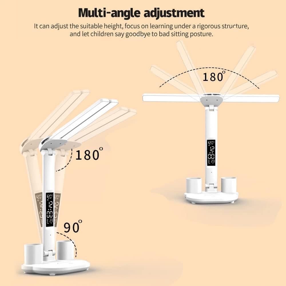 Dwugłowicowa lampa biurkowa LED, 3 temperatury barwowe, 5 poz jasności