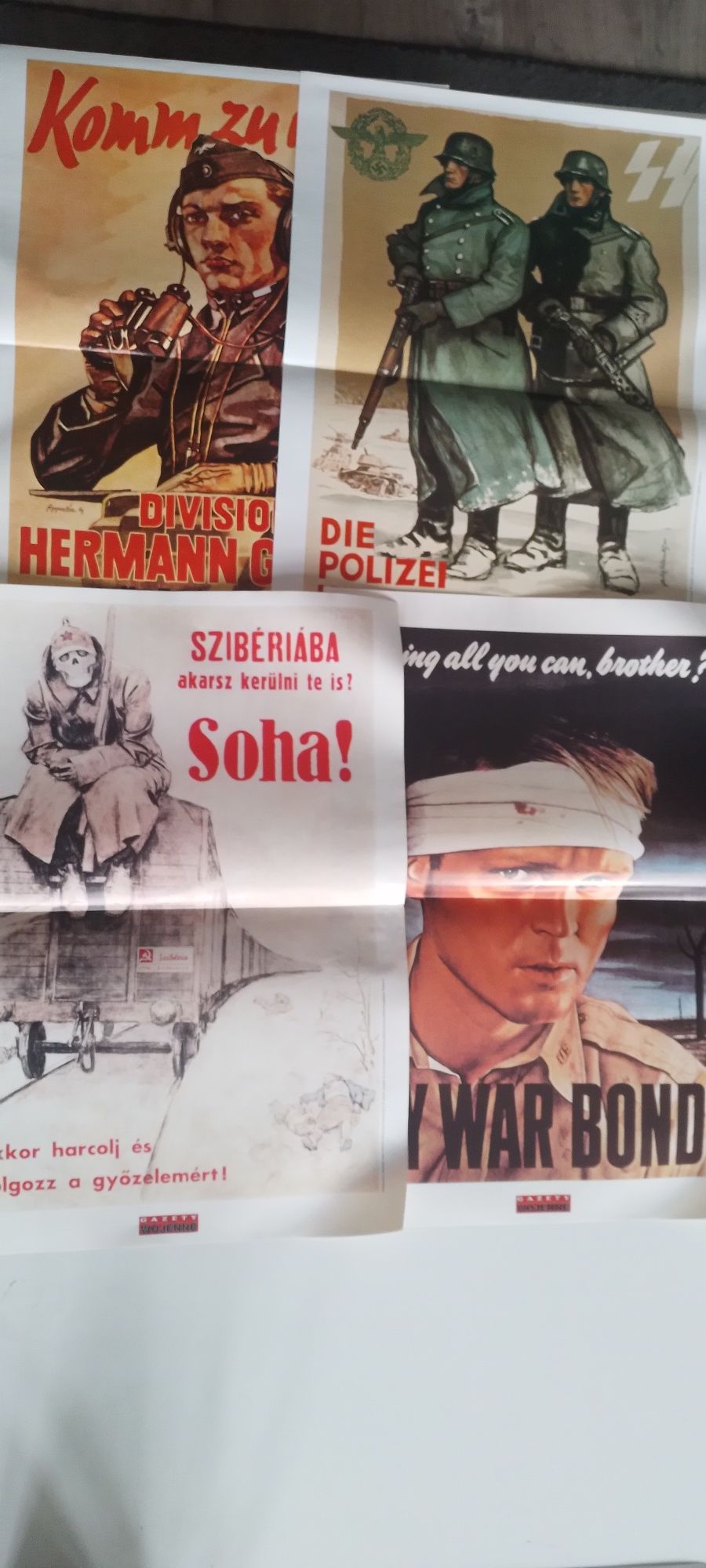 Plakaty Propagandowe z Gazet wojennych zestaw 45 sztuk
