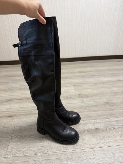 Шкіряні ботфорти