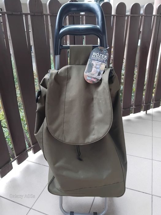 Wózek zakupowy w kolorze khaki