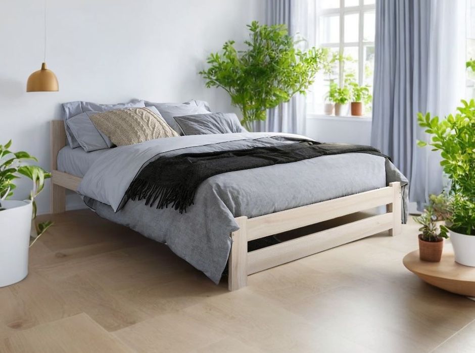 Łóżko Drewniane Małżeńskie Sosnowe Tapczan Hotelowe Pracownicze WYSYŁK