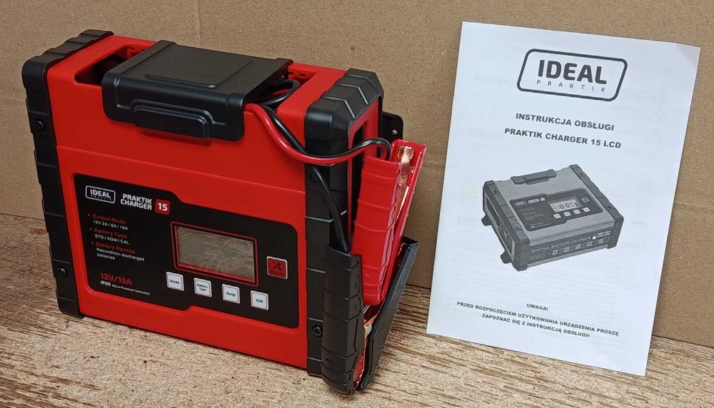 Prostownik Ideal Praktik Charger 15 LCD 12V do akumulatorów nowy