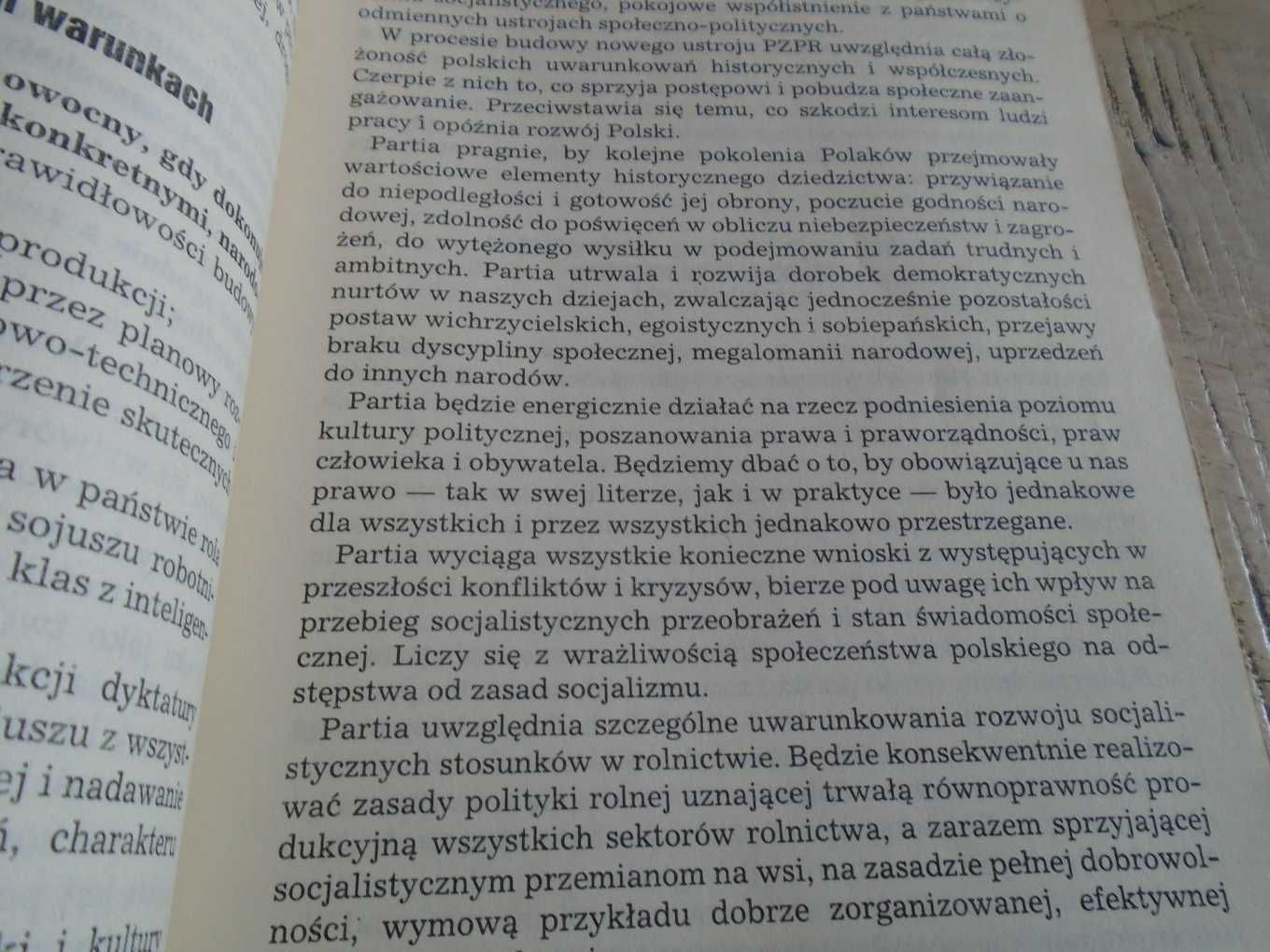 książka Program PZPR 1986 rok