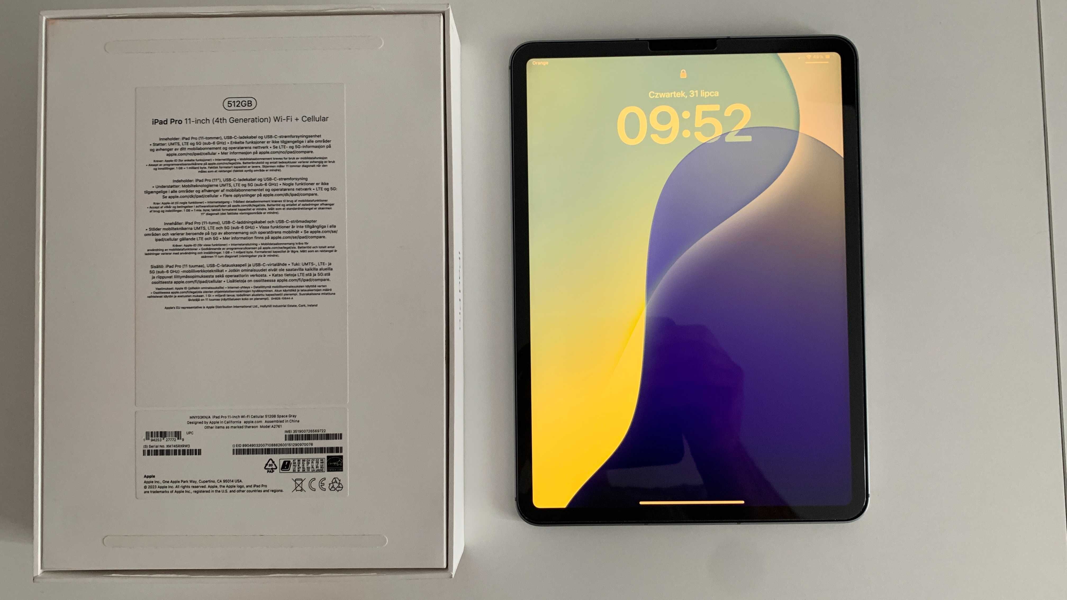 iPad Pro 11" 4th Generation 512GB Wifi+Cellular