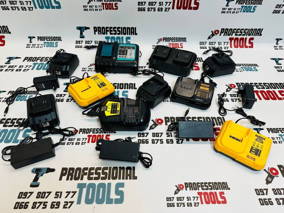 Аккумуляторы и зарядные устройства АКБ Makita  12V-36V 1-9A