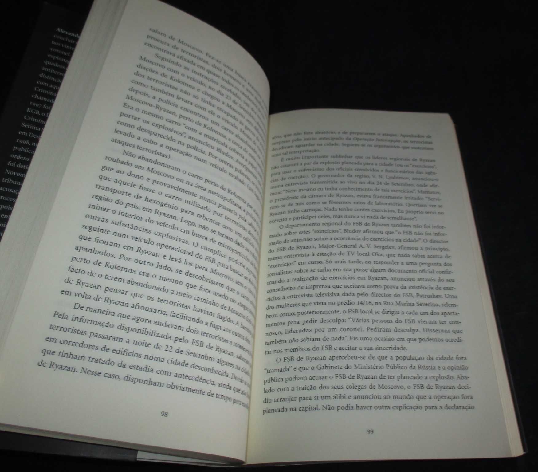 Livro Terror na Rússia Revelações de ex-espião do KGB Litvinenko