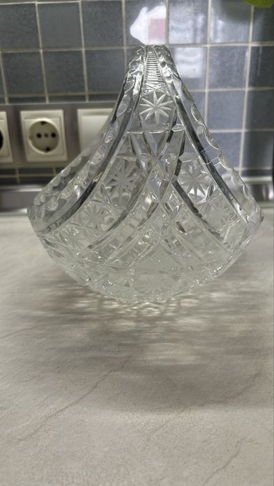 Цукерниця ваза кошик кришталь хрусталь