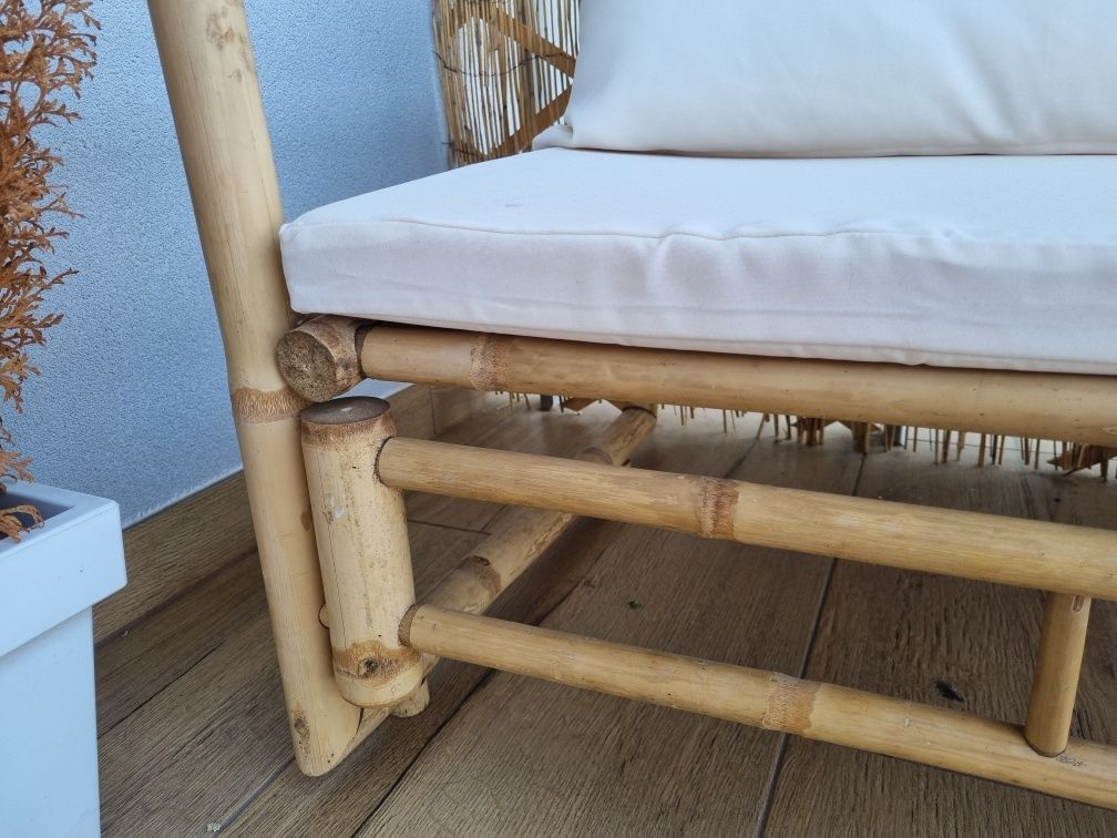 Sofa kanapa bambus styl boho taras balkon