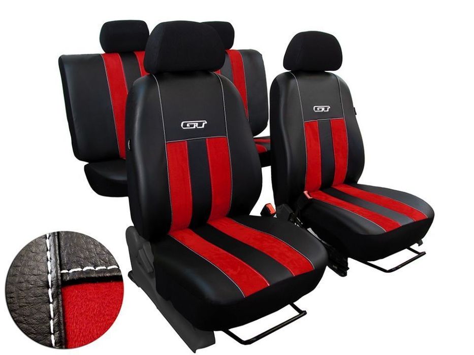 POKROWCE SAMOCHODOWE NA FOTELE UNIWERSALNE EKOSKÓRA ALKANTARA GT