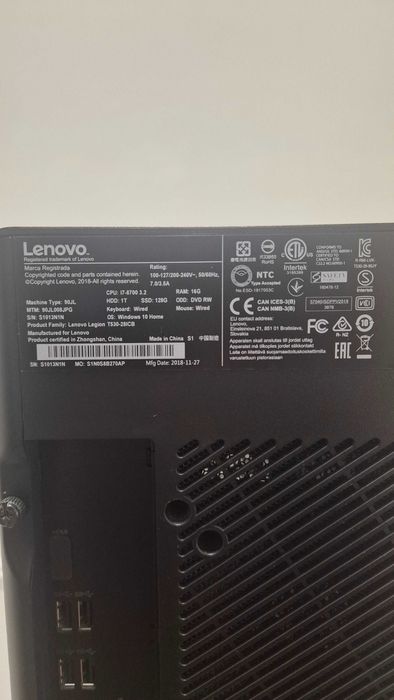 Computador de Secretária Lenovo I7-8700 1T+128G SSD 32GB RAM