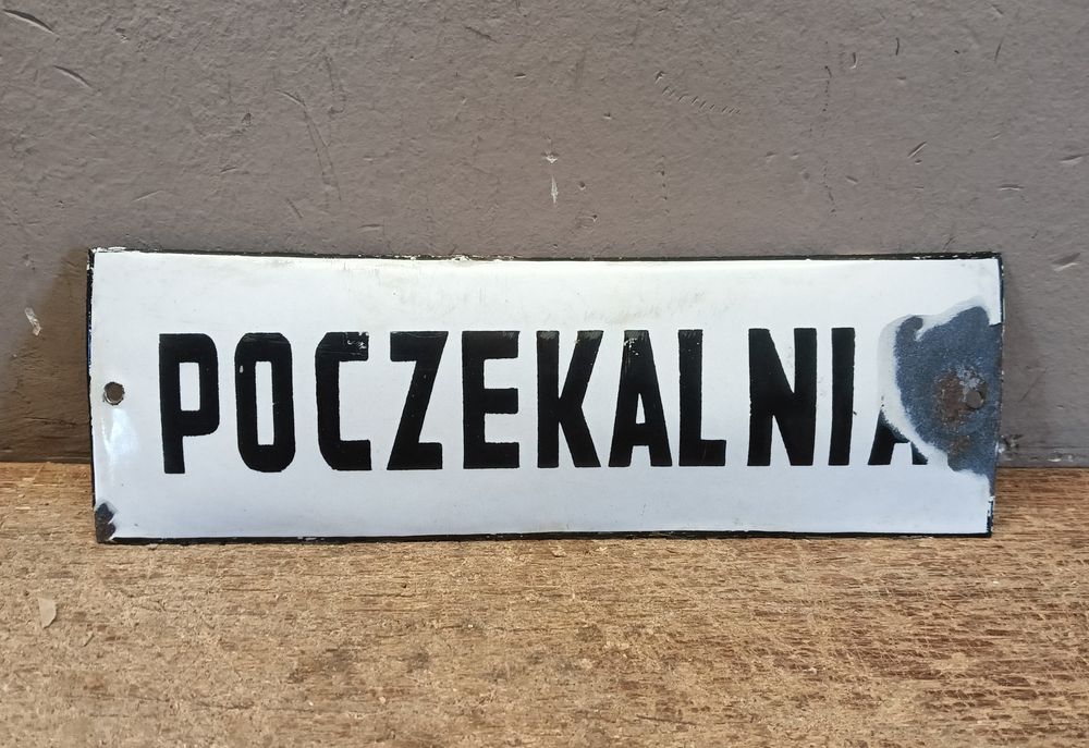 Szyld tablica tabliczka emaliowana PRL lekarz ośrodek zdrowia