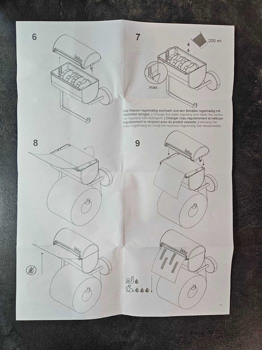 Bideo – Uchwyt Na Papier Toaletowy z Funkcją Nawilżania