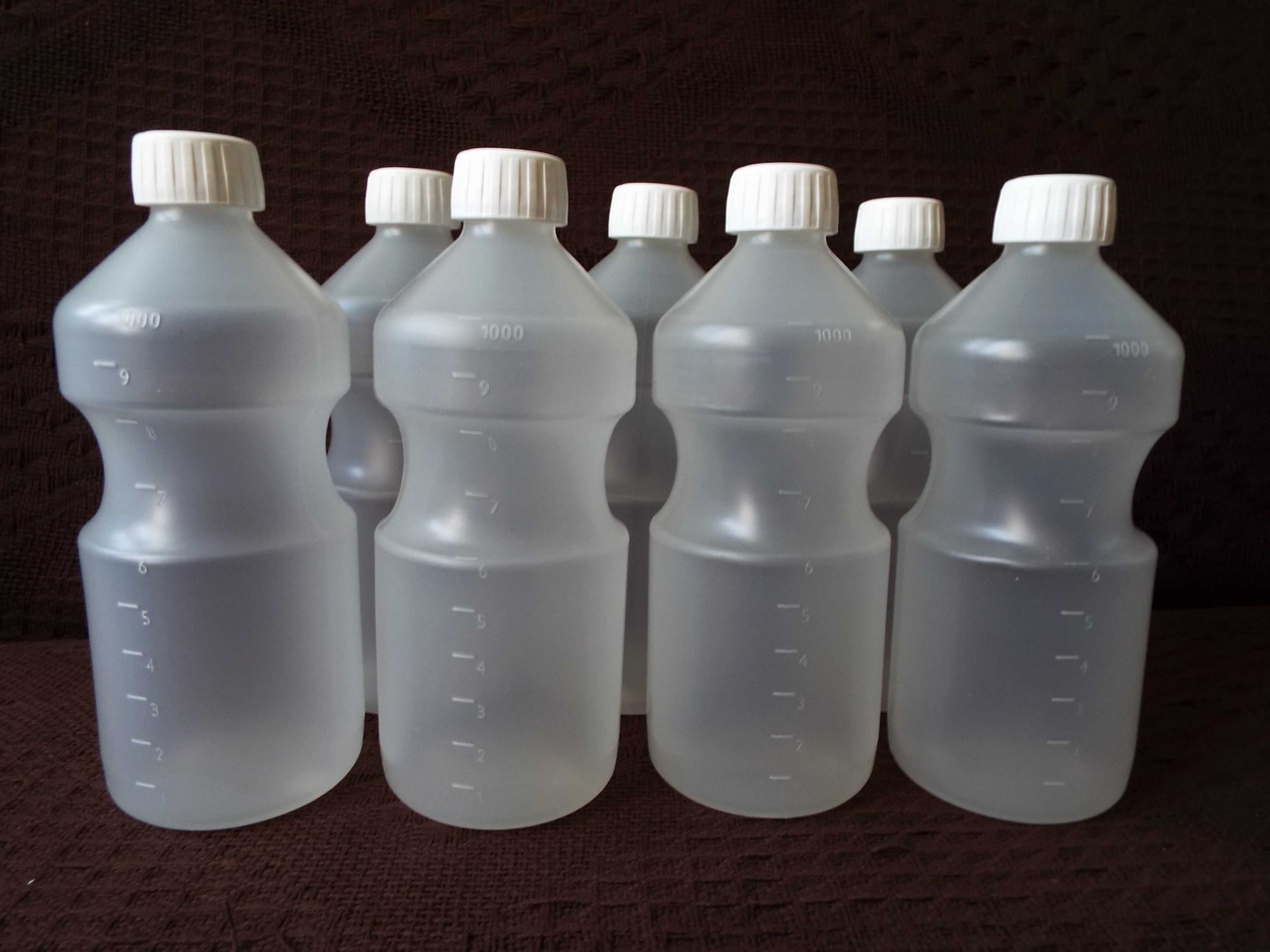 Butelka bidon polipropylen PP 1000 ml z podziałką i zakrętką 6 sztuk