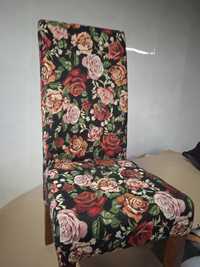 Malospotykana tkanina,krzesła bakkery ,6szt
