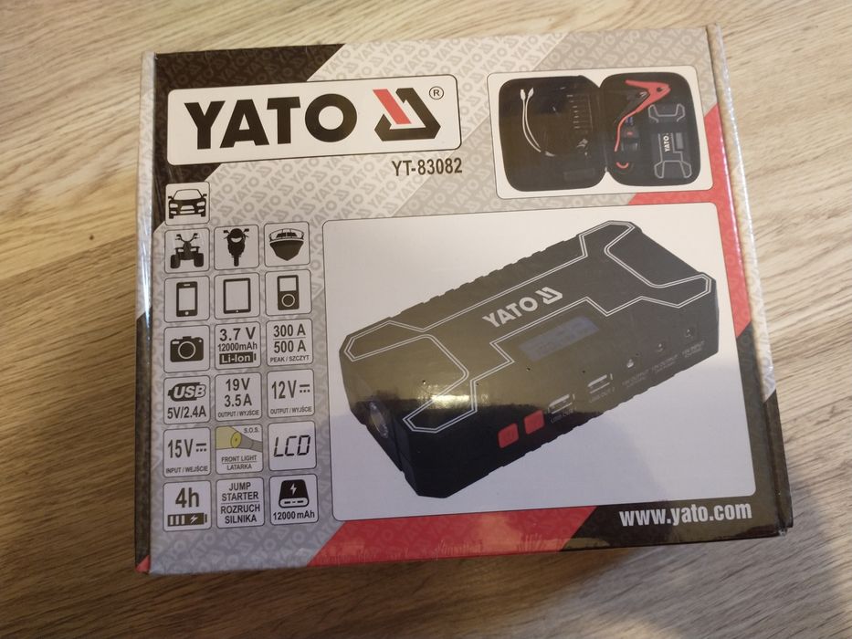 Nowe urządzenie rozruchowe/powerbank Yato YT- 83082. 12000 mAh