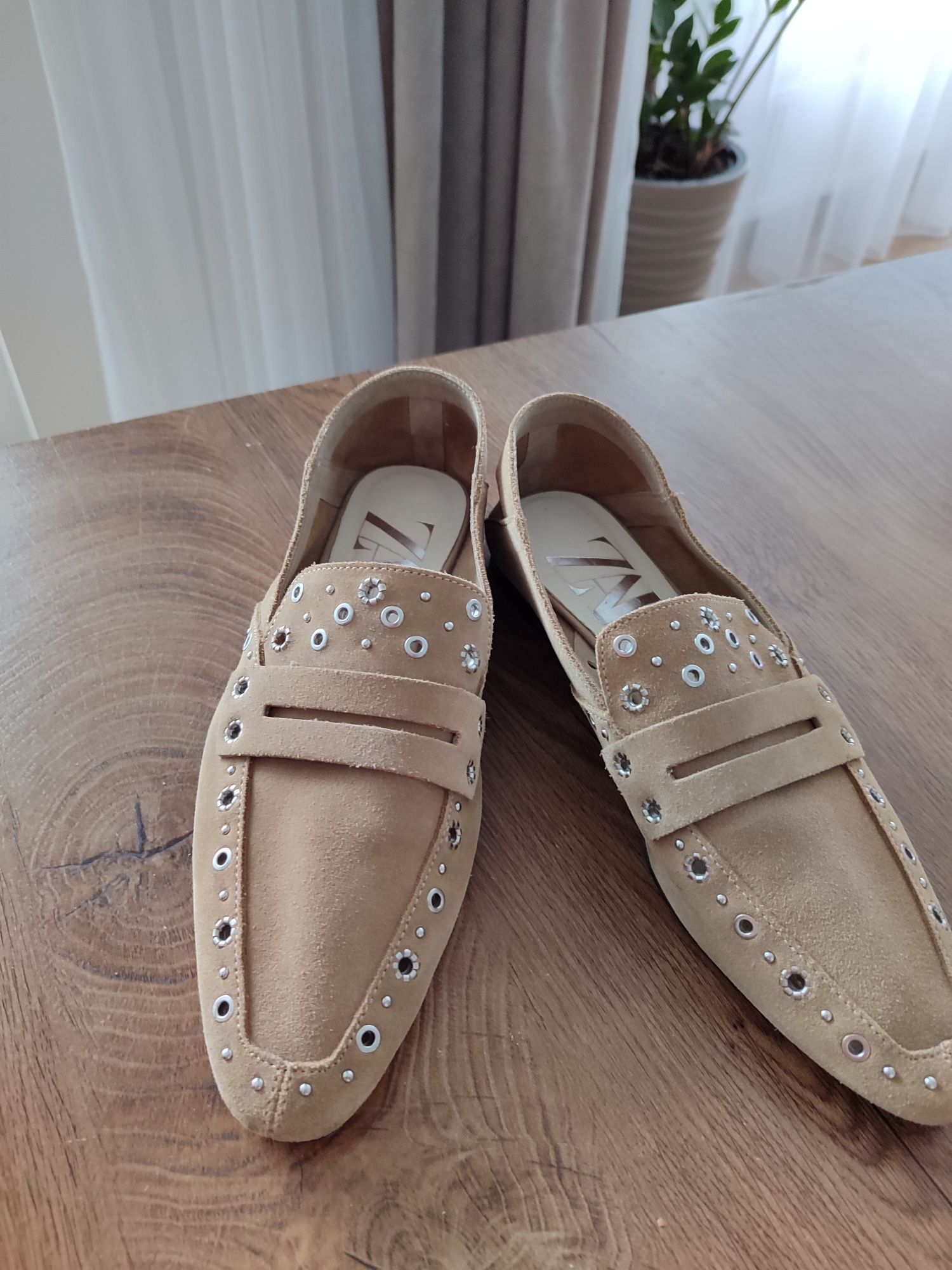Шкіряні мокасини Zara 38 р.
