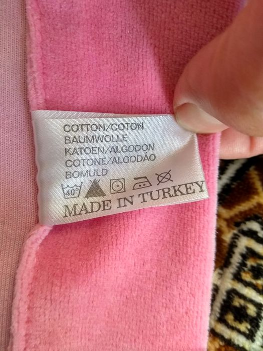 Халат женский. Велюровый. Розовый.