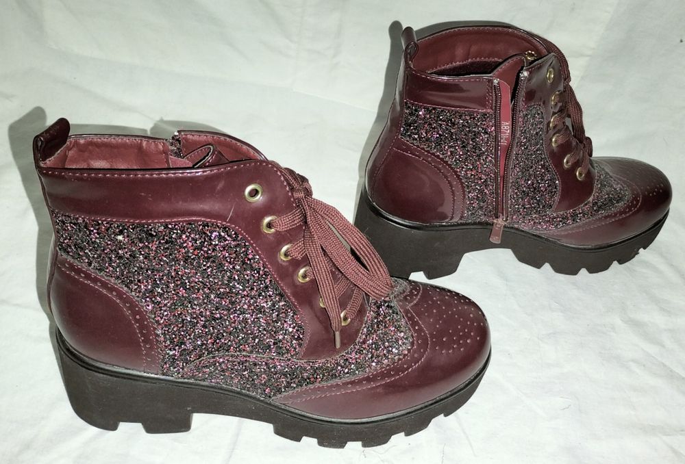 Botas Bordeaux Brilhantes