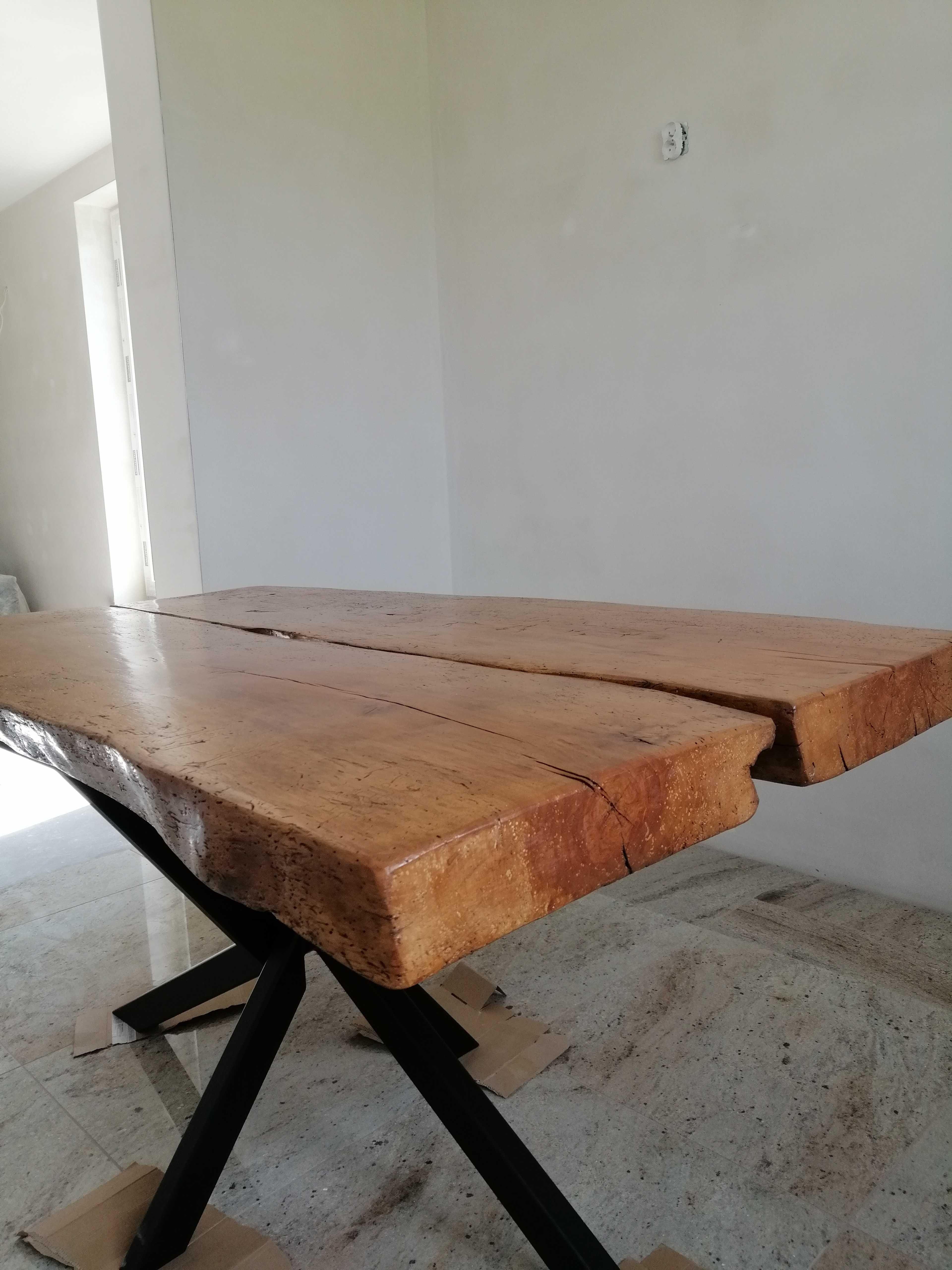 Stół loft lity blat stół drewniany