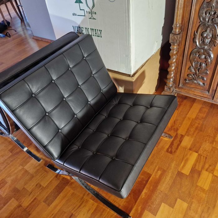 Fotel antyk Barcelona (katalog Knoll Barcelona) "nowy" 40-letni