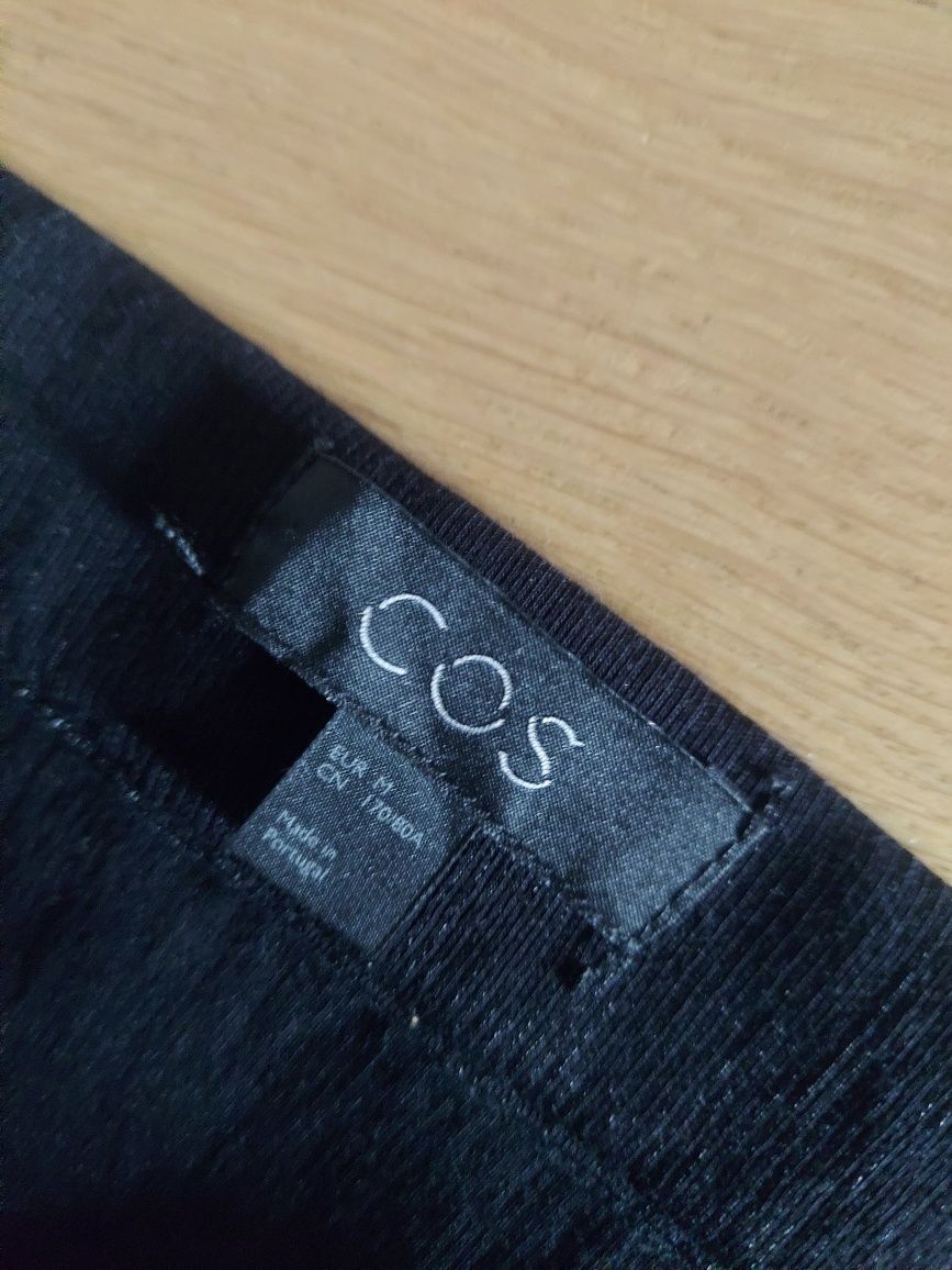 COS nietuzinkowa, nowa spódnica oversize black z wiązaniem r M/L