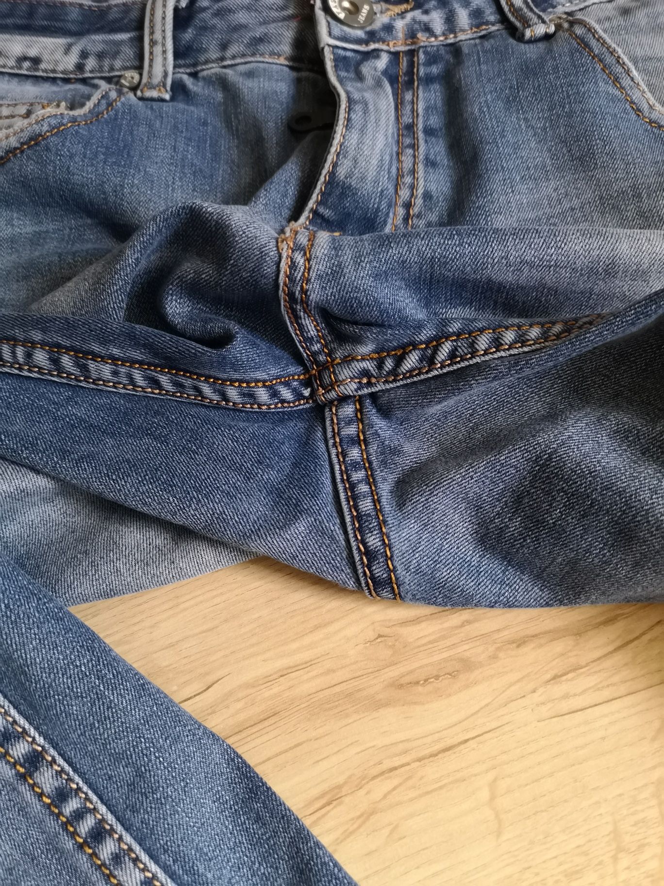Spodnie męskie jeansy dżinsy 40 L Resalsa Jeans cieniowane