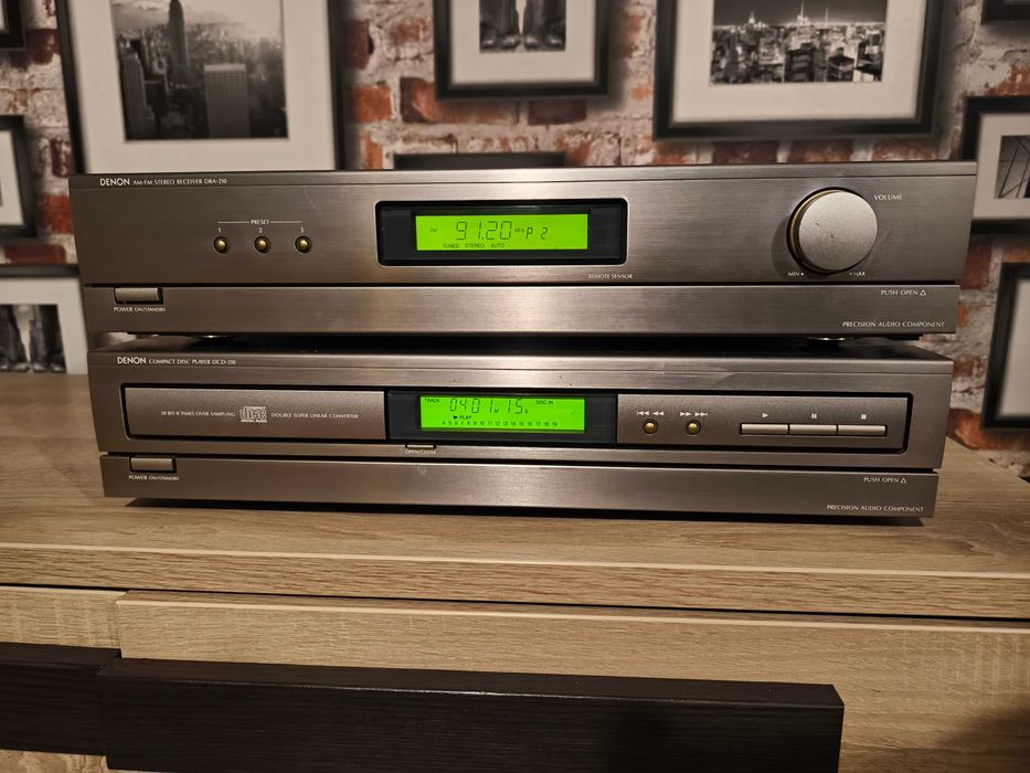 Wieża DENON DRA-210 + DCD-210 - cd ma nowy laser - brak pilota