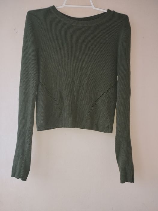 топ  з рукавами у рубчик