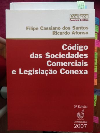 Livro código das sociedades comerciais e legislação conexa