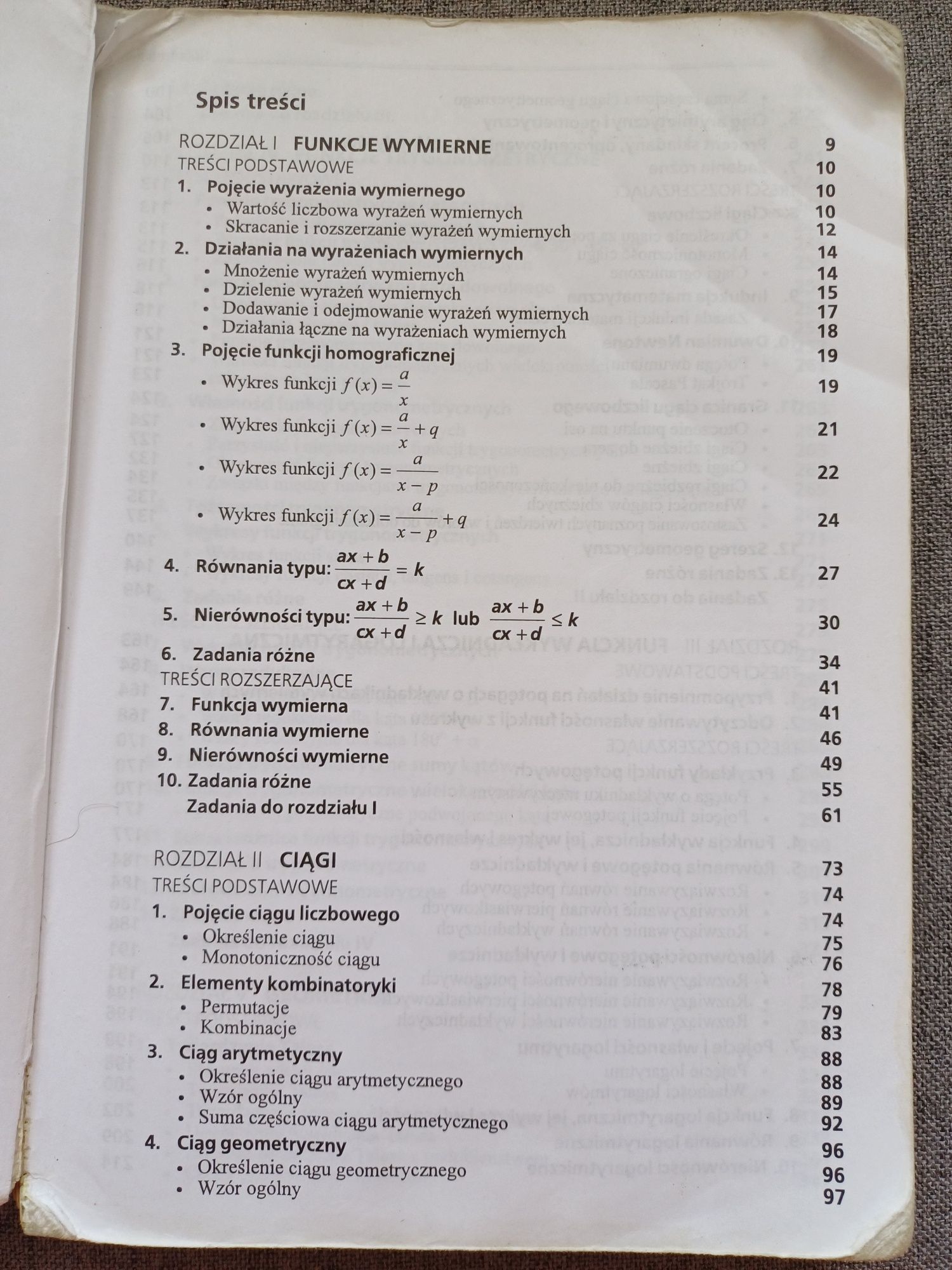 Matematyka dla klasy II liceum i technikum