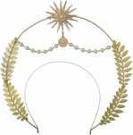 Opaska na Głowę Diadem Tiara Korona Złota Metalowa Na Imprezy