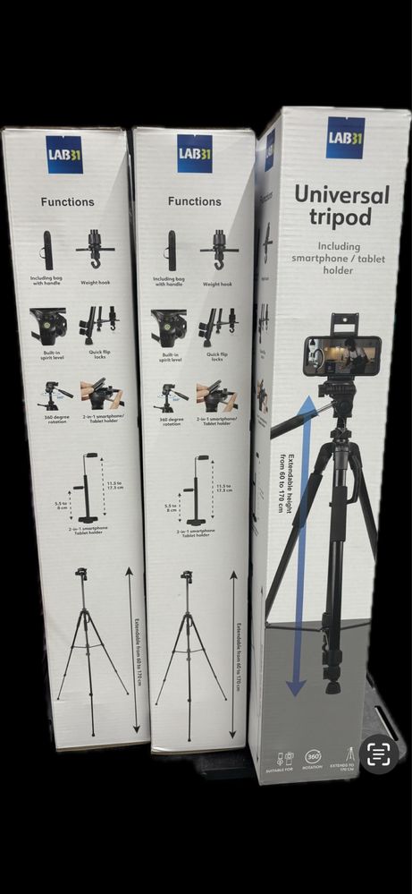 Nowy statyw LAB31 • 60–170 cm + uchwyt do telefonu • Torba GRATIS