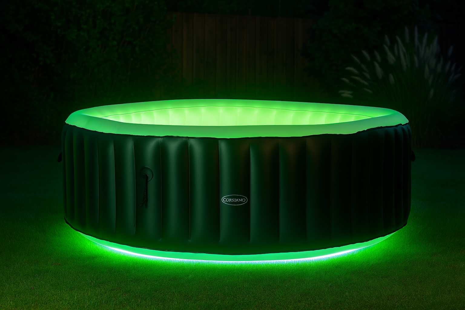 Jacuzzi Ogrodowe 196x66 z Hydromasażem i Kolorowym LED – Relaks w Domu