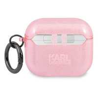 Etui Karl Lagerfeld AirPods 3 Różowy Pink Glitter