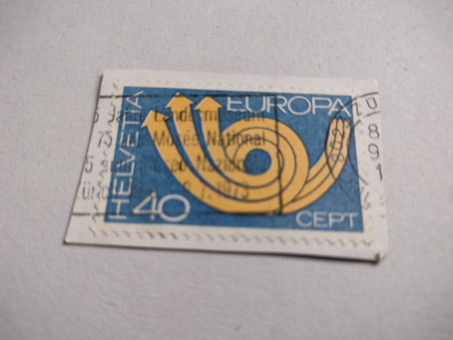 Szwajcaria 40 Cent – Znaczek EUROPA CEPT 1973 (Motyw Rzemiosło)