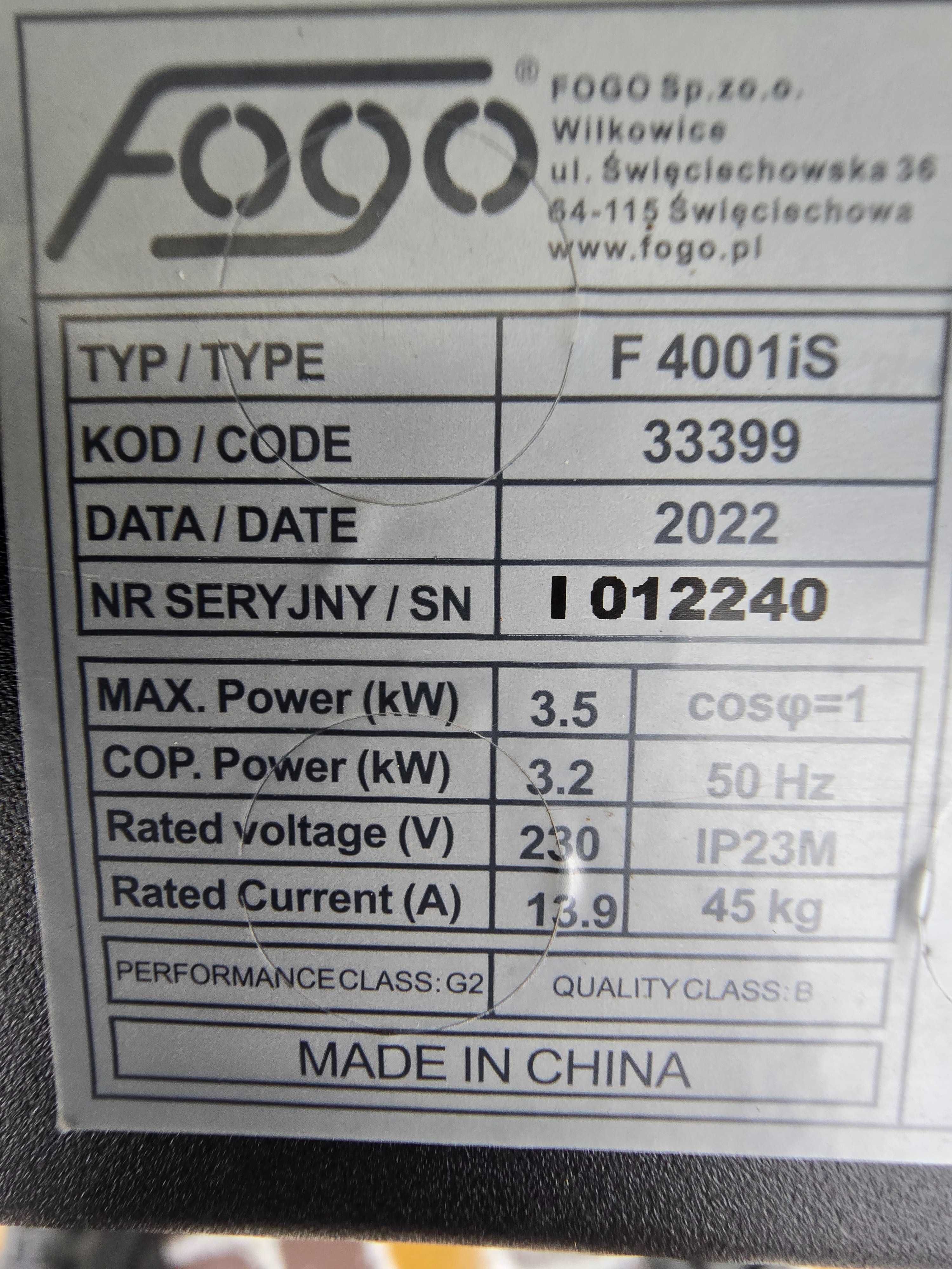 Генератор інверторний Fogo F4001iSE 3.2/3.5 кВт