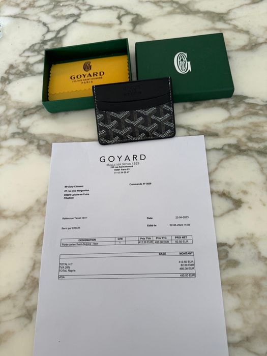 Carteira Goyard Saint-Sulpice Preta