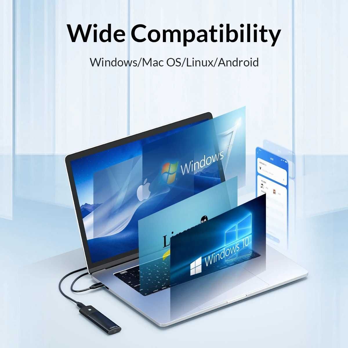 Кишеня дисків Orico M.2 NVMe/SATA 10 Gbps (PWDM2-G2) Blue