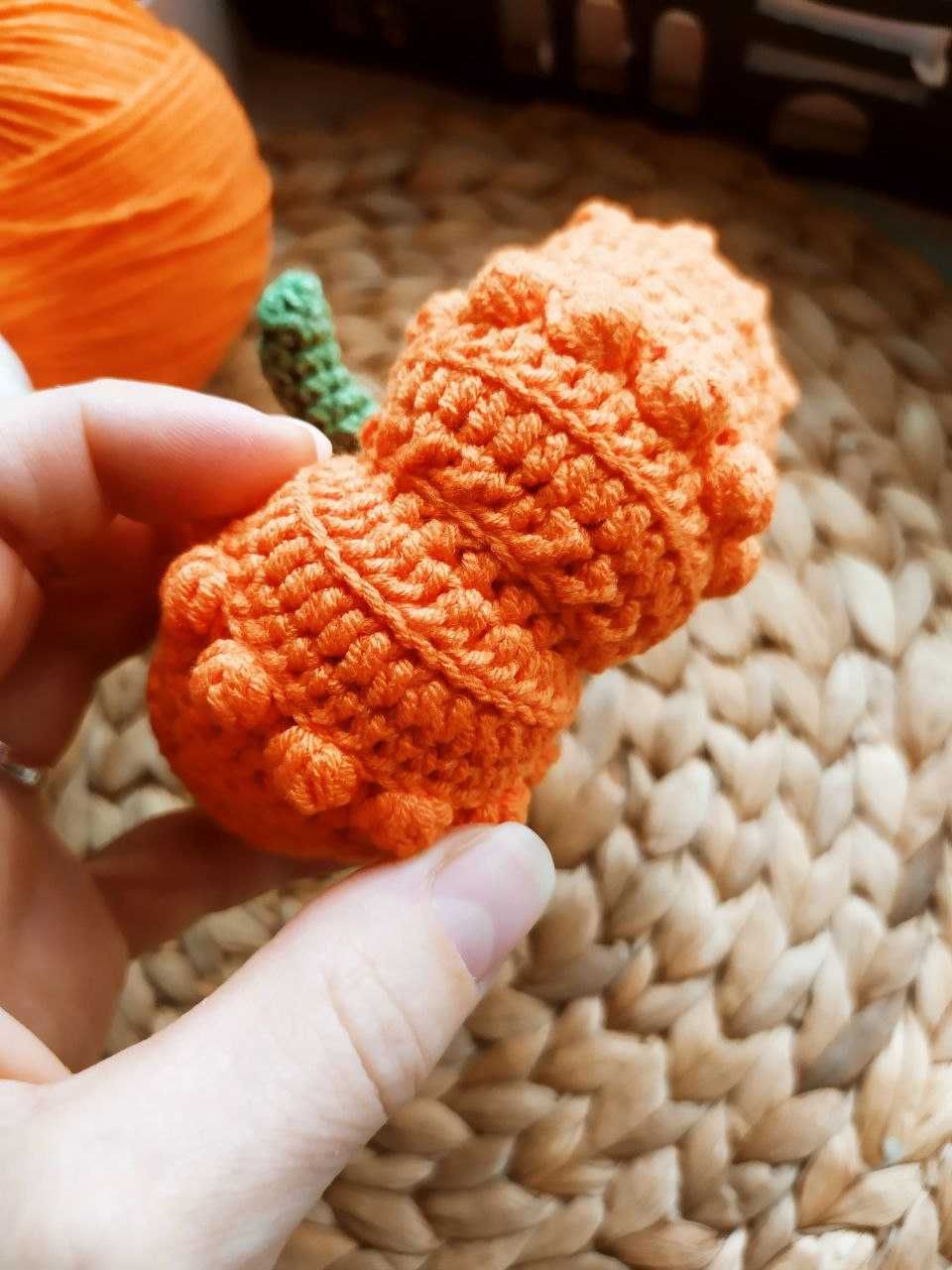 Dynia na szydełku rękodzieło handmade dekoracje amigurumi