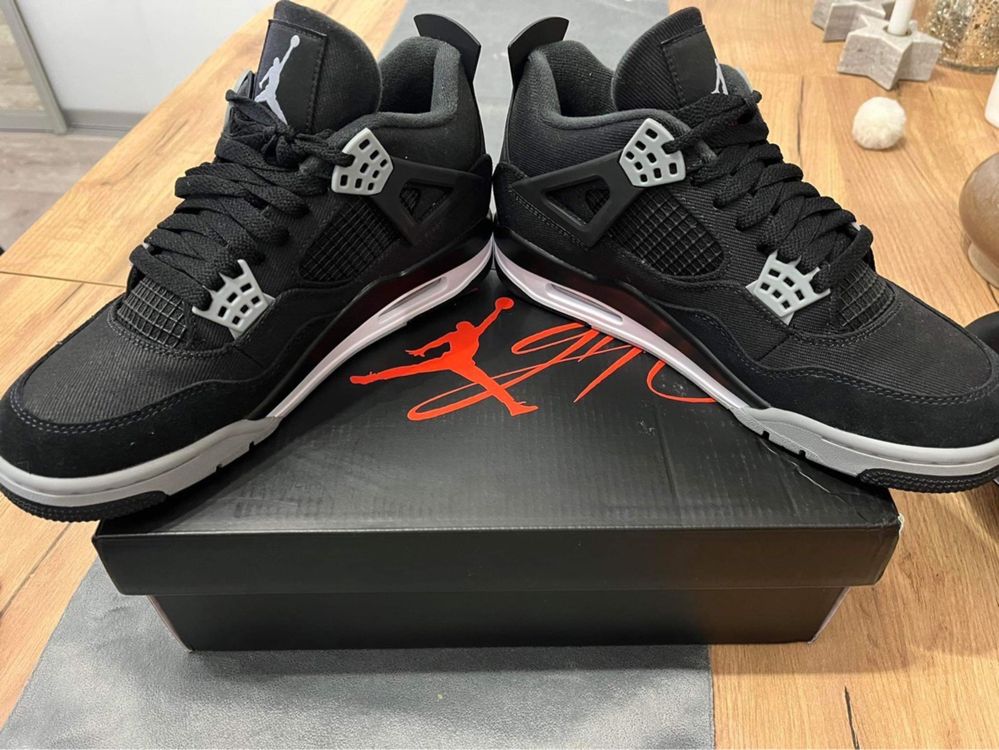 Jordan 4 Black Canvas