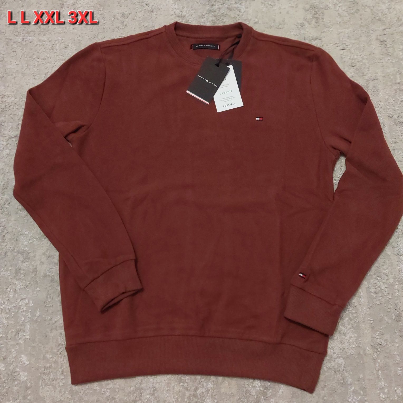 Bluza meska Tommy Hilfiger prążkowana L  3XL