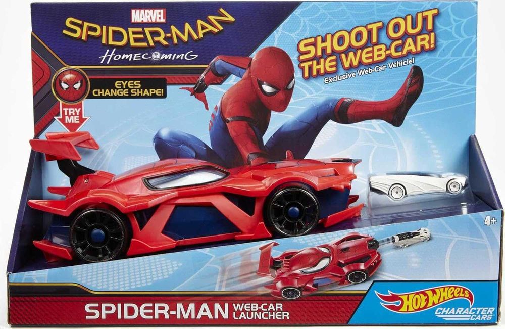 Машинка Хот Вілс Людина Павук пускач Hot Wheels Marvel Spider-Man