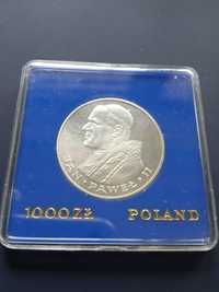 PRL 1000 zotychł Jan Paweł II 1983 rok -srebro