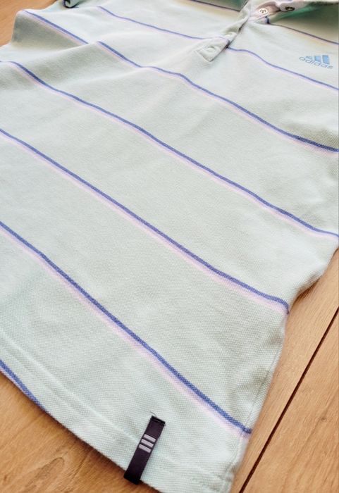 Koszulkadamska  polo miętowa Adidas pasuje na rozmiar 36/38