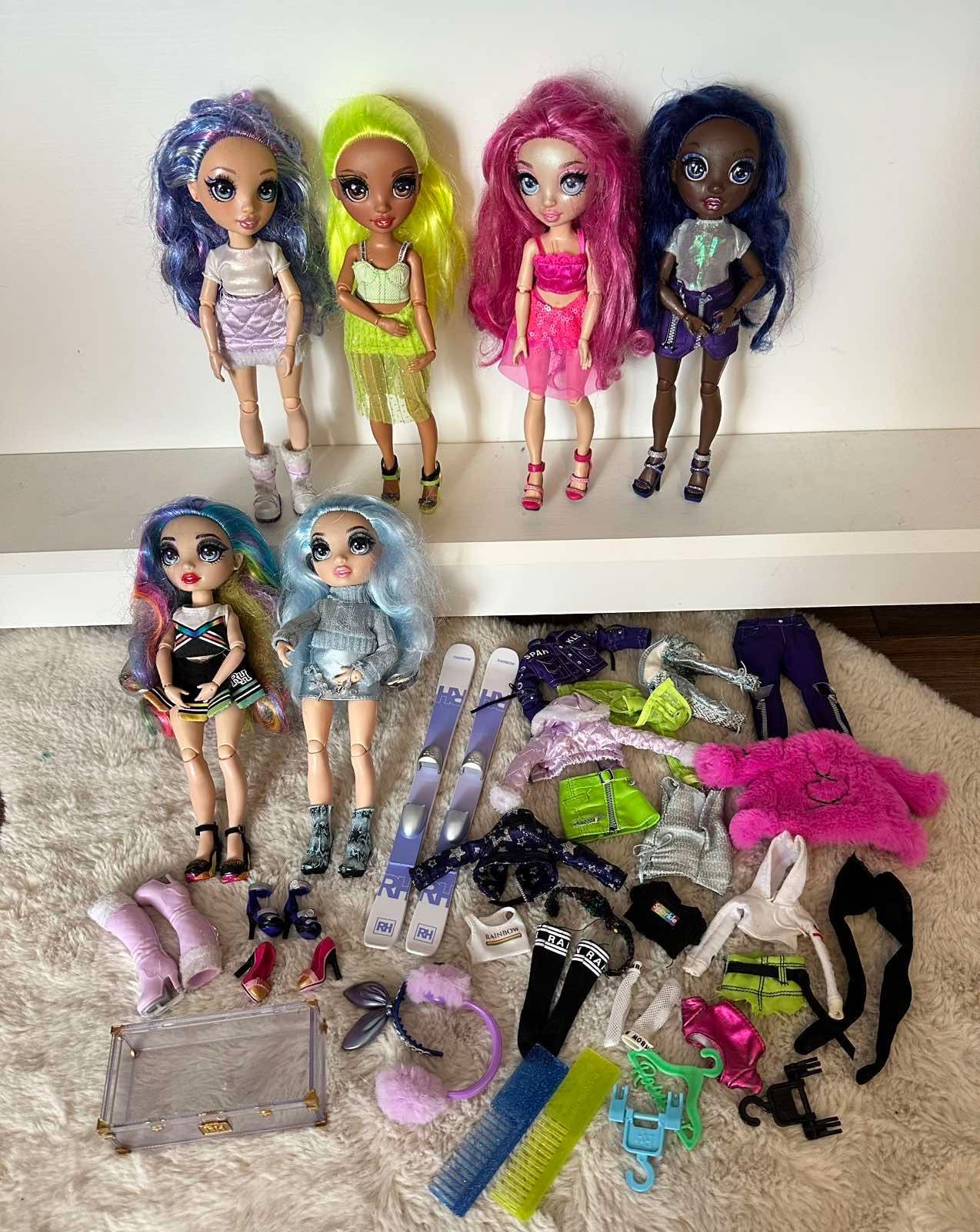 Mega zestaw lalek rainbow high lalki amaya violet Gabriella  Stella